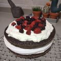 El cooksnap de lili cuando hizo Torta express de brownie, crema y frutos rojos. Para quedar bien en un abrir y cerrar de ojos!.