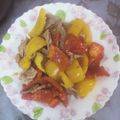 劉興偉's cooksnap of when they made 甜椒炒肉絲（低醣生酮餐）（家常菜）（一鍋到底之簡單料理）（便當菜）.