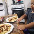 El cooksnap de Oscar Burguez cuando hizo Salsa boloñesa.