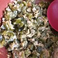 El cooksnap de Hortensia cuando hizo Pollo con pepino picado.