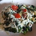 El cooksnap de CRISS cuando hizo Espinacas salteadas con mozzarella.