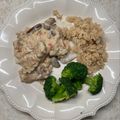 Julie Hartley's cooksnap of when they made Cod with Mushroom Cream Sauce.