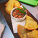 El cooksnap de Franco Castillo cuando hizo Empanadas de mariscos fritas con Pebre.