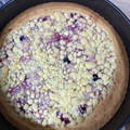 El cooksnap de Catalina Torres cuando hizo Kuchen de miga aleman (StreuselKuchen) de frambuesas.