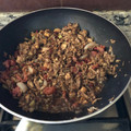 El cooksnap de Nora Biebrich cuando hizo Pollo estilo chino con champiñones.
