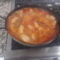 El cooksnap de Carlos Campana cuando hizo Chorizos al vino blanco.