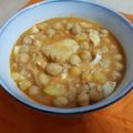 El cooksnap de Sarandonga cuando hizo Guiso o rancho de garbanzos, patata, arroz y bacalao.
