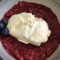 El cooksnap de Jaime Sánchez cuando hizo Gazpacho de arándanos con helado de nata (en Thermomix).