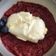 El cooksnap de Jaime Sánchez cuando hizo Gazpacho de arándanos con helado de nata (en Thermomix).