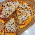Poonam Joshi's cooksnap of when they made વેજ ચીઝ પીઝા (Veg. Cheese Pizza Recipe In Gujarati).