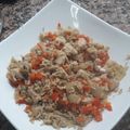 El cooksnap de Nicolas Torres cuando hizo Arroz con pollo salteado fit.
