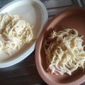 El cooksnap de Manuel Lopez cuando hizo Spaghetti Blanco con jamón.