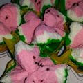 Cooksnap dari Rabia Ummu Fadli untuk resep Bolu kukus mekar motif semangka