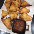 Fakhra Rubab's cooksnap of when they made Punjabi Chicken potato samosa.