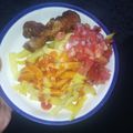 Shay Nairam's cooksnap of when they made French fries with deep fried hot & tangy chicken.
