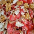 Cooksnap από dimitra kontonikolaou στη συνταγή Σαλάτα με ντοματίνια, μυζήθρα και σπιτικά κρουτόν