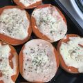 El cooksnap de ana cuando hizo Pechugas de pollo con crema de morrón y calabacín con queso.