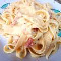 El cooksnap de Evita cuando hizo Tallarines a la currynara (carbonara con curry).