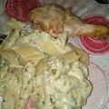 El cooksnap de Nati Krapchik cuando hizo Fideos con perejil y pollo cubeteado.
