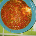 El cooksnap de María García cuando hizo Guisantes con tomate frito, jamón, chorizo y huevo.