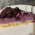 El cooksnap de Claudia Farah cuando hizo Cheesecake de arándanos.