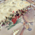 El cooksnap de Mercedes Arroyos cuando hizo Pastel de merluza con salsa de judías verdes y queso.