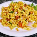 Richa Vardhan का कुकस्नैप जब उन्होंने मुम्बई की भेलपुरी (Mumbai ki bhelpuri recipe in hindi) बनाया था।