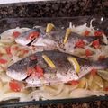 El cooksnap de Antonia Ferrer cuando hizo Lubina al horno con patatas a lo pobre.