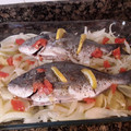 El cooksnap de Antonia Ferrer cuando hizo Lubina al horno con patatas a lo pobre.