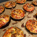 El cooksnap de Bea M cuando hizo Mini pizzas en base de berenjena 🍆.