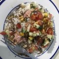 El cooksnap de Alexis ureña cuando hizo Pocket de atún con pepino y mango.