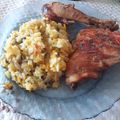 El cooksnap de Brisa Maidana cuando hizo Pollo al horno y arroz con salteado de verduras #familiar.