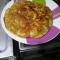 El cooksnap de Natalia Morel cuando hizo Tortilla de papas con queso cremoso.
