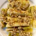 El cooksnap de Begoña Garteizaurrekoa cuando hizo Puerros asados con vinagreta de nueces.