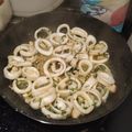 El cooksnap de Esther Herrera cuando hizo Calamares plancha al ajillo picantes.