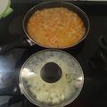 El cooksnap de Carlos Chito cuando hizo Risotto de calabaza con queso de cabra y cebolla caramelizada.