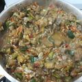 El cooksnap de Marcelo Perez cuando hizo Revuelto de berenjena, zapallito verde y Zucchini.