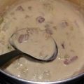 El cooksnap de Alén cuando hizo Salsa de puerros y panceta.