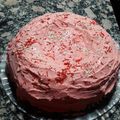 El cooksnap de Barbara Ferrari cuando hizo Bizcochuelo Volcán Rosa con Cobertura Danonino /Bolo de Morango Vulcão com creme de Danoninho.