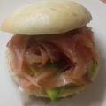 El cooksnap de Cristina cuando hizo Bocadillo de salmón, queso para untar y tomate.