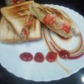 Aruna Thapar's cooksnap of when they made Grilled Paneer Sandwich.