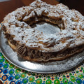 El cooksnap de María Amelia cuando hizo París-Brest con muselina de chocolate y salsa de caramelo.