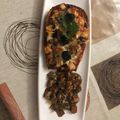 El cooksnap de grego&monica cuando hizo Milanesa de berenjena a la napolitana con bolets al ajillo de guarnición.