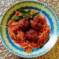 Melinda Friman Cooksnap-ja, amikor elkészítette a(z) Húsgombóc spagettivel, glutén és tejmentesen receptet.