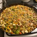 El cooksnap de Abril Sánchez cuando hizo Arroz con verduras a la paellera.