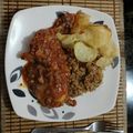 El cooksnap de carlos mauricio jaramillo carvajal cuando hizo Arroz salteado con pollo agridulce en salsa de fresas.