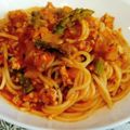 El cooksnap de Esther Ariza Sánchez cuando hizo Putanesca con espárragos trigueros(vegetariano).