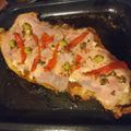 El cooksnap de Alexis Chumba cuando hizo Matambrito de cerdo a la Pizza a la plancheta.