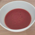 El cooksnap de Andreita cuando hizo Gazpacho de cerezas.