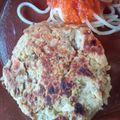 El cooksnap de Clau Olivera Rivas cuando hizo Hamburguesas de garbanzos triturados y lentejas.